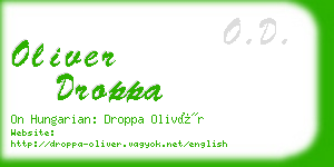 oliver droppa business card